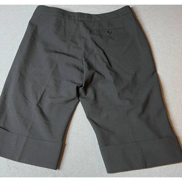 The Limited Black Dress Shorts Bermuda Women's Size 10 CASSIDY FIT Cuffed Classy - Picture 2 of 12